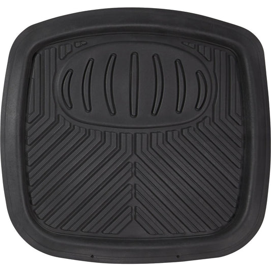 Maxi Trac 4x4 Black Rubber Shallow Dish Car Floor Mats Set of 4
