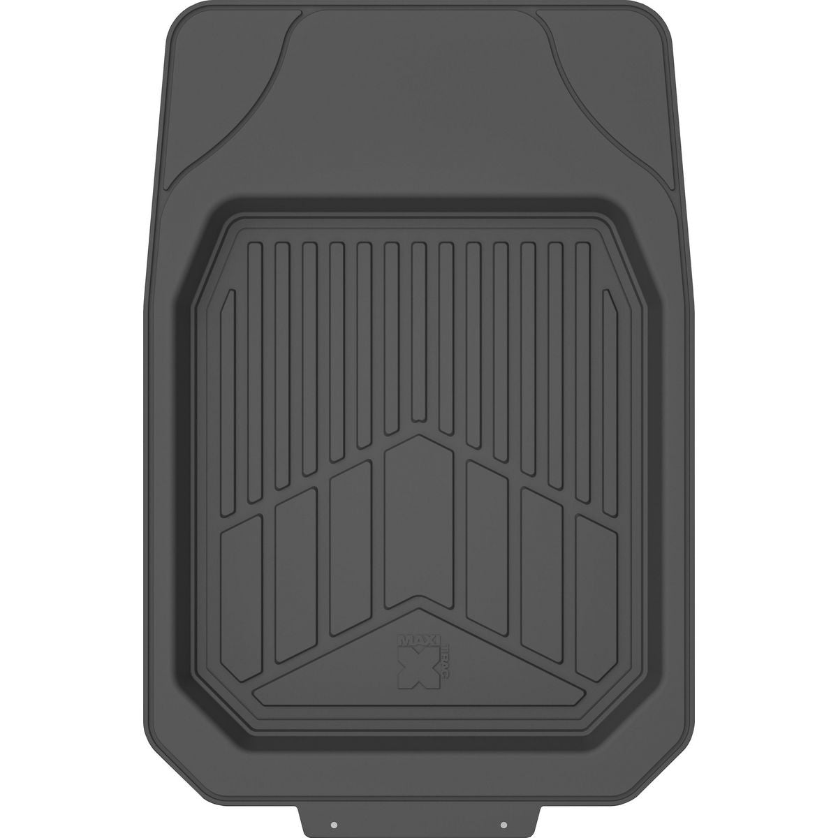 Maxi Trac 4x4 Black Rubber Deep Dish Car Front Floor Mats Pair
