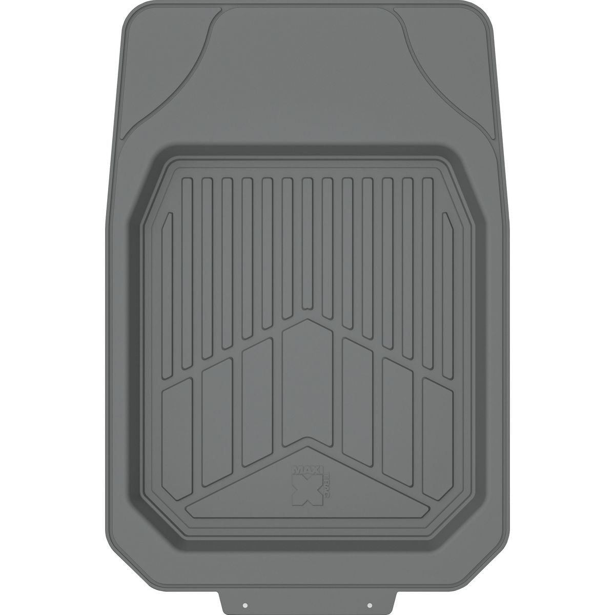 Maxi Trac 4x4 Grey Rubber Deep Dish Car Front Floor Mats Pair