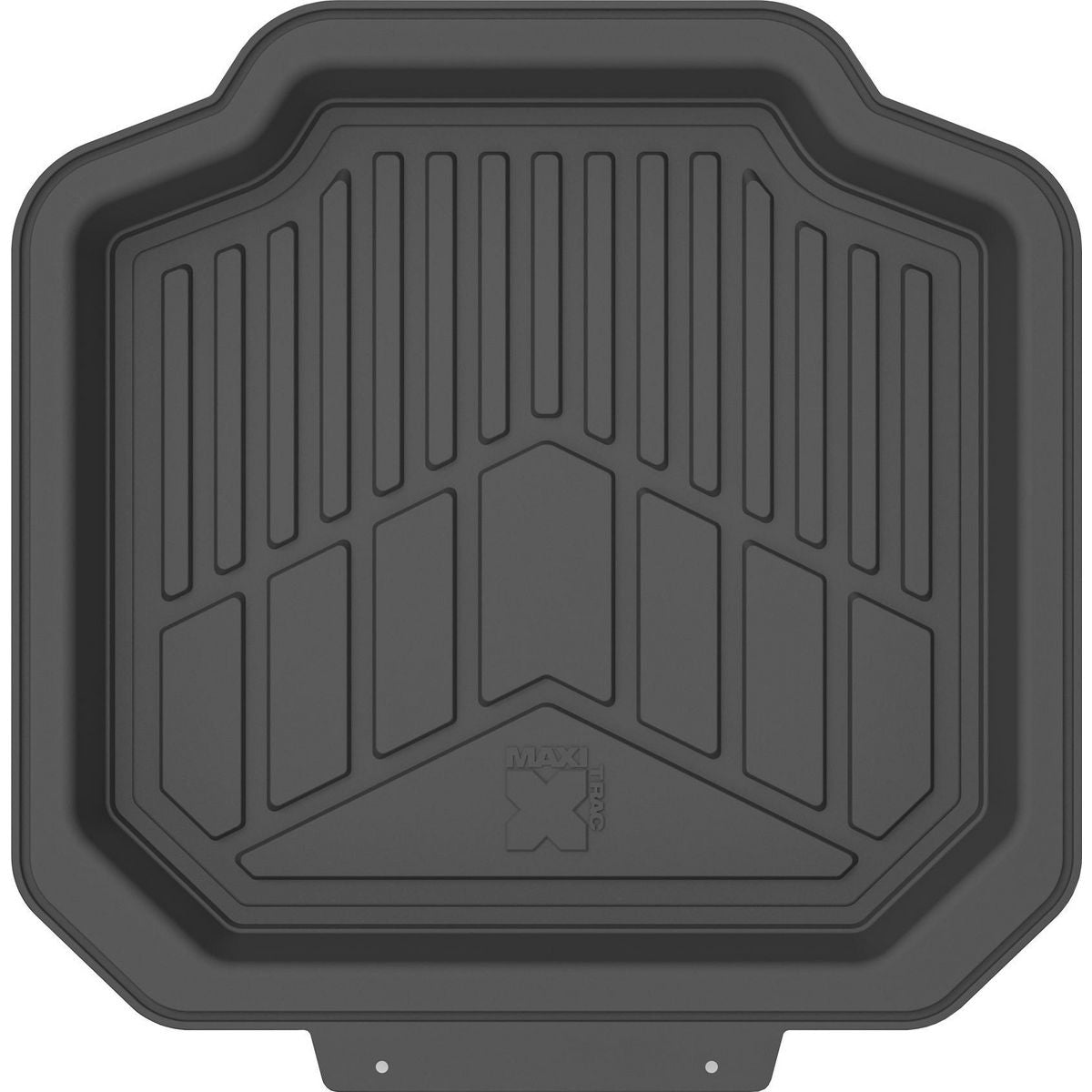 Maxi Trac 4x4 Black Rubber Deep Dish Car Rear Floor Mats Pair