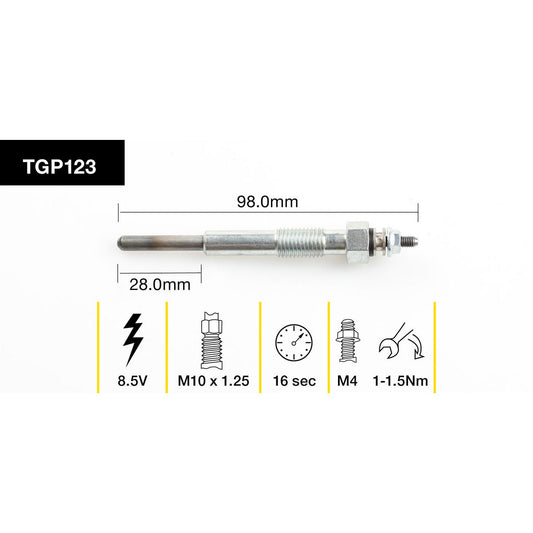 Tridon Glow Plug TGP123