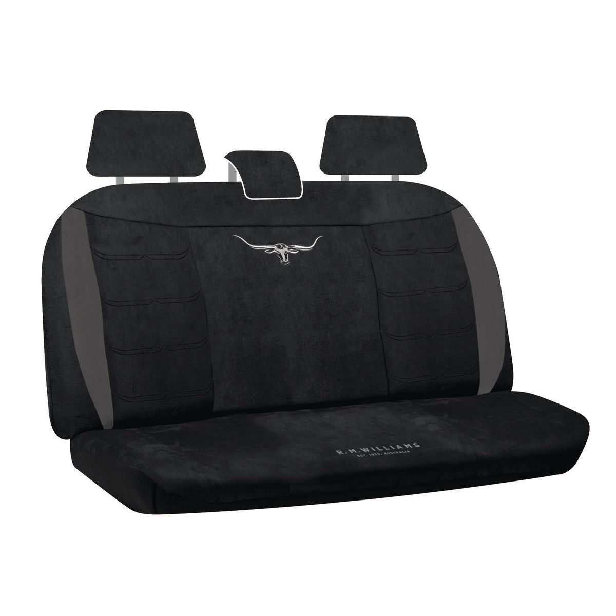 R.M. Williams Seat Cover Set Velour Rear Black VLRMW16BLK06