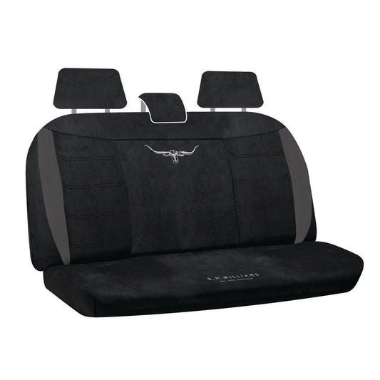 R.M. Williams Seat Cover Set Velour Rear Black VLRMW16BLK06