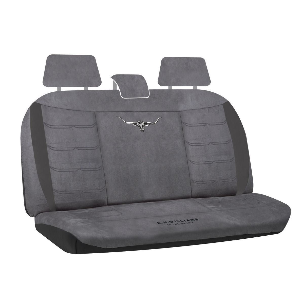 R.M. Williams Seat Cover Set Velour Rear Grey VLRMW16GRY06