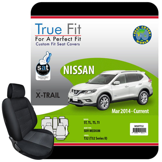 True Fit Tailored Seat Covers Fits Nissan X-Trail T32 ST, TL, TS & Ti 2014 - On