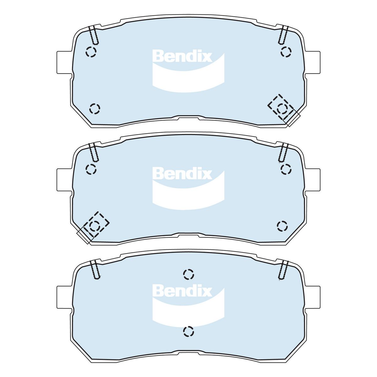 Bendix 4x4 Brake Pad Set Rear DB2447 -4WD
