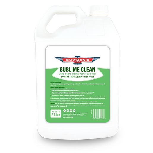 Bowden's Own Sublime Clean Exterior Fabric & Vinyl Cleaner 5L