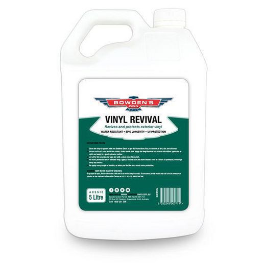 Bowden's Own Vinyl Revival Exterior Plastic, Rubber & Vinyl Protectant 5L