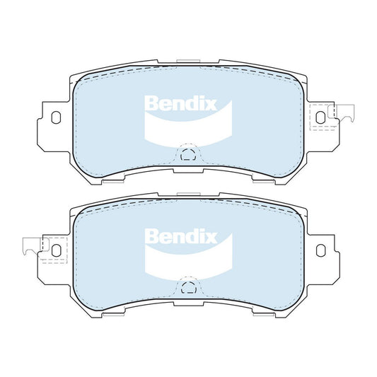 Bendix 4x4 Brake Pad Set Rear DB2227 -4WD