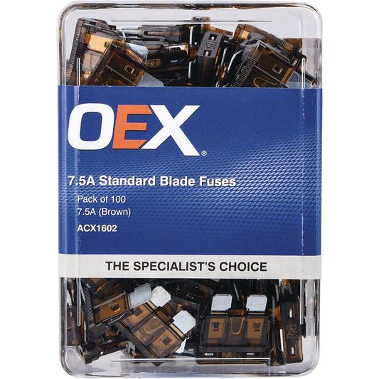OEX Fuse Standard Blade 7.5A Brown (Pack of 100) ACX1602