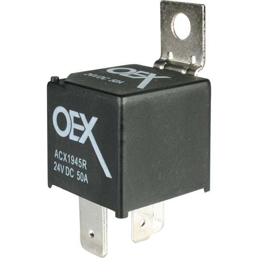 OEX Mini Relay 24V Normally Open 50A - Resistor Protected, SeaLED ACX1945RBL