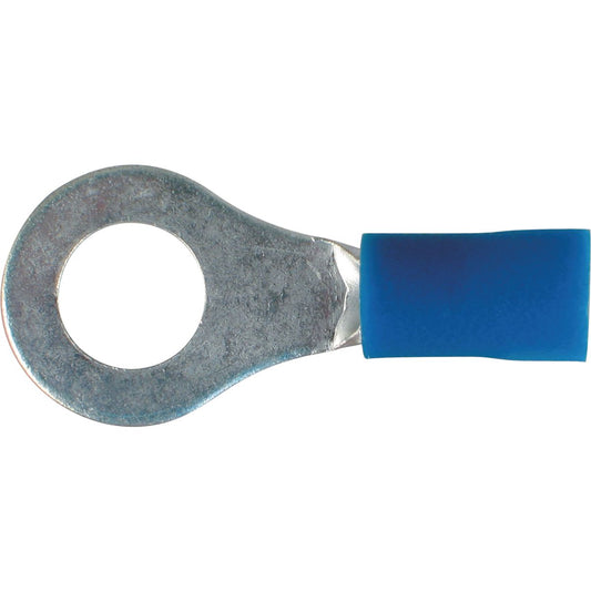 OEX Crimp Terminal Ring Blue 6.3mm Vinyl (100 Pack) ACX3055