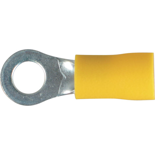 OEX Crimp Terminal Ring Yellow 5mm Vinyl (100 Pack) ACX3059