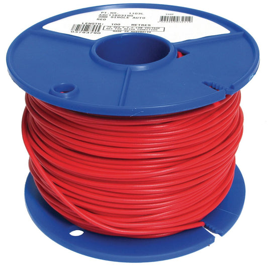 OEX Automotive Cable Single Core 3mm Red 100M Roll ACX0702L