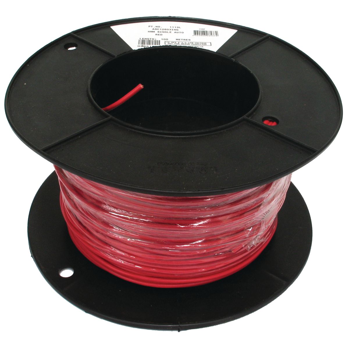 OEX Automotive Cable Single Core 4mm Red 100M Roll ACX0725L
