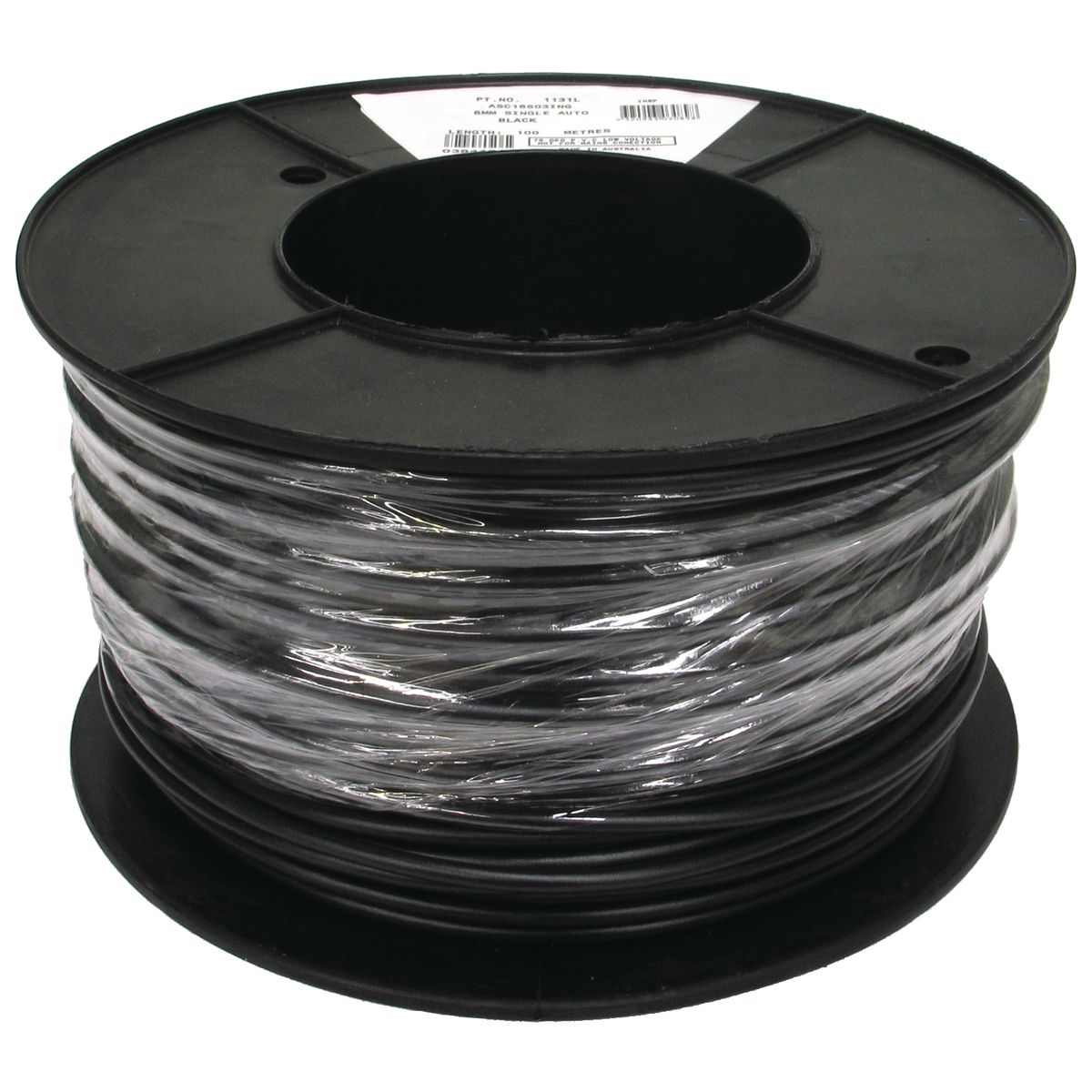 OEX Automotive Cable Single Core 6mm Black 100M Roll ACX0761L