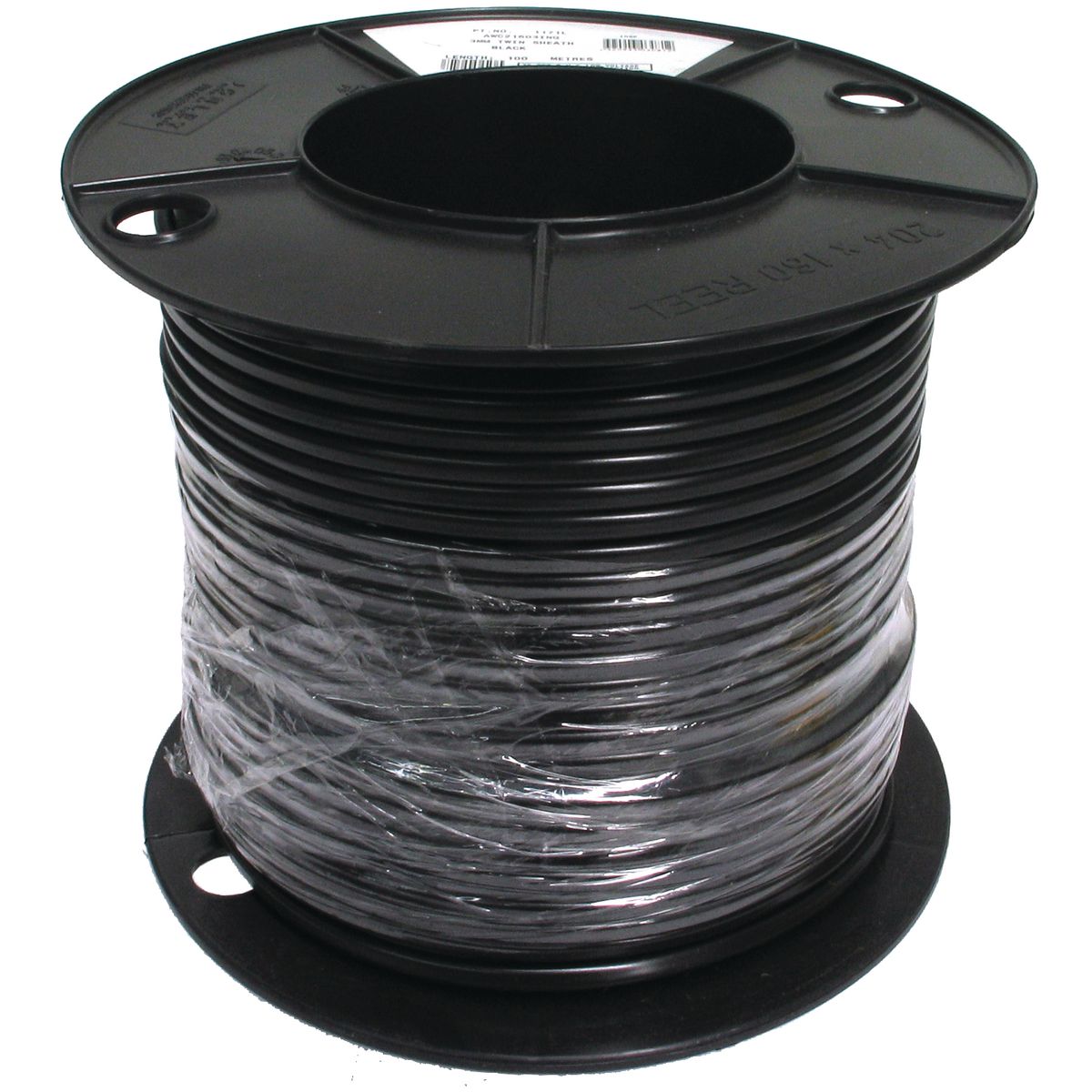 OEX Automotive Cable Twin Core 3mm Red/Black W/Black Sheath 100M Roll ACX0806L