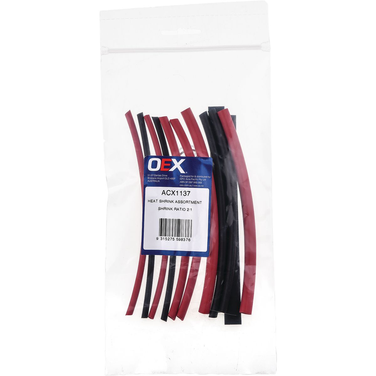 OEX Heat Shrink Assortment Pack 3-6.4mm ACX1137