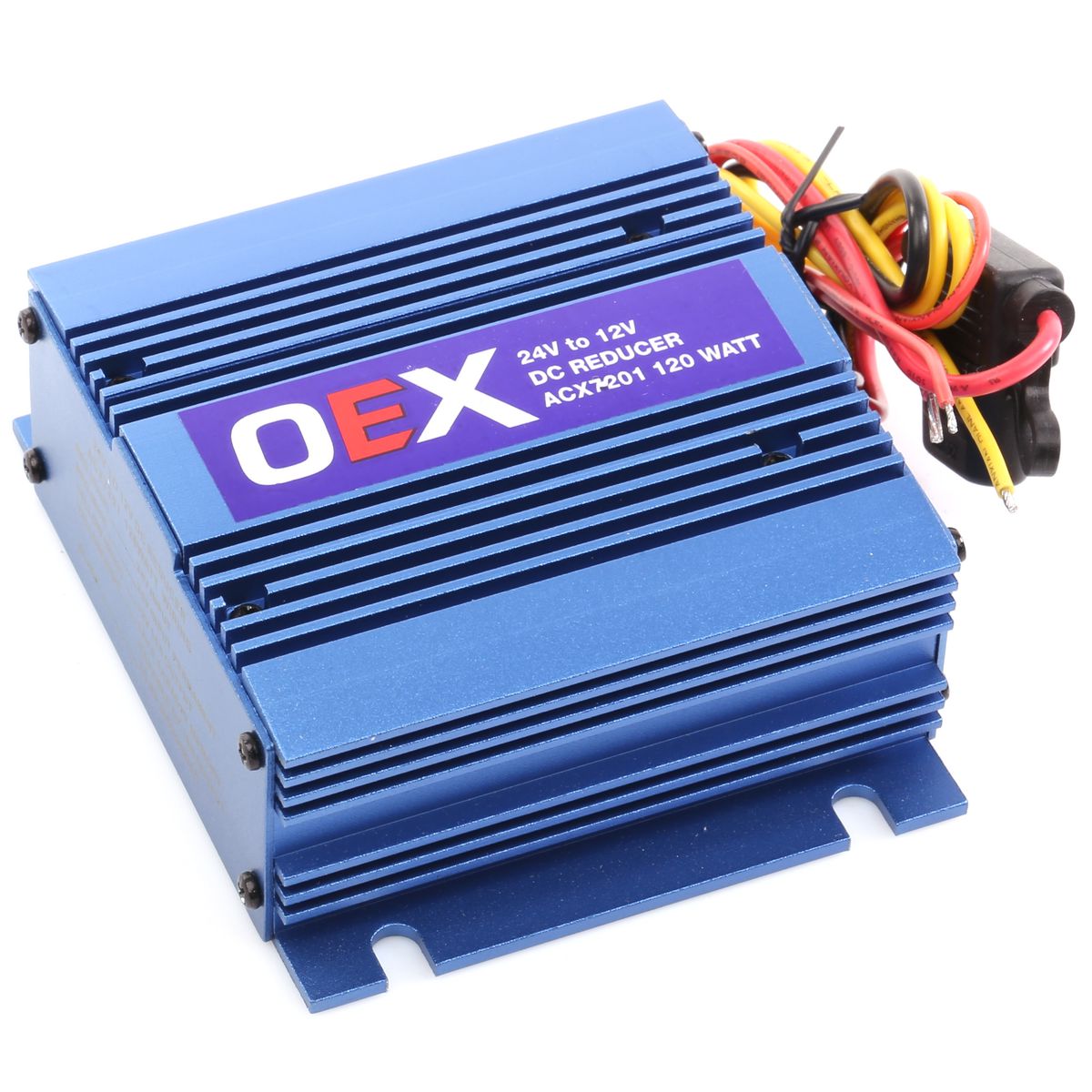 OEX Voltage Reducer 24V-12V Switch Mode Single Circuit 10A W/Memory Wire fits Radio ACX7201