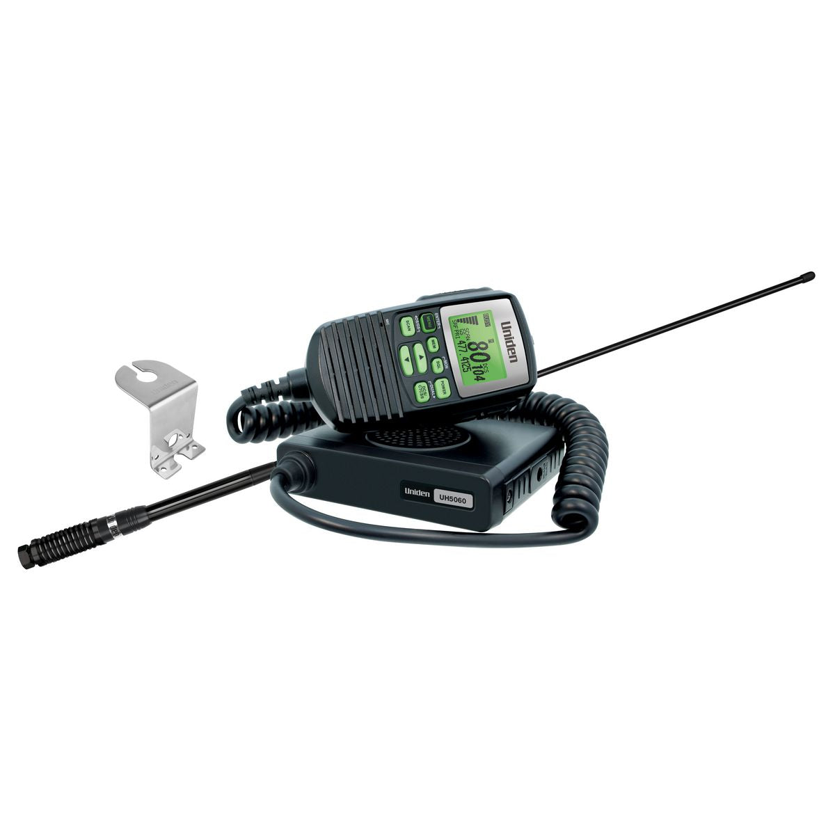 Uniden Mini Compact Size UHF CB Mobile - 80 Channels With Remote Speaker Mic And Large LCD Screen