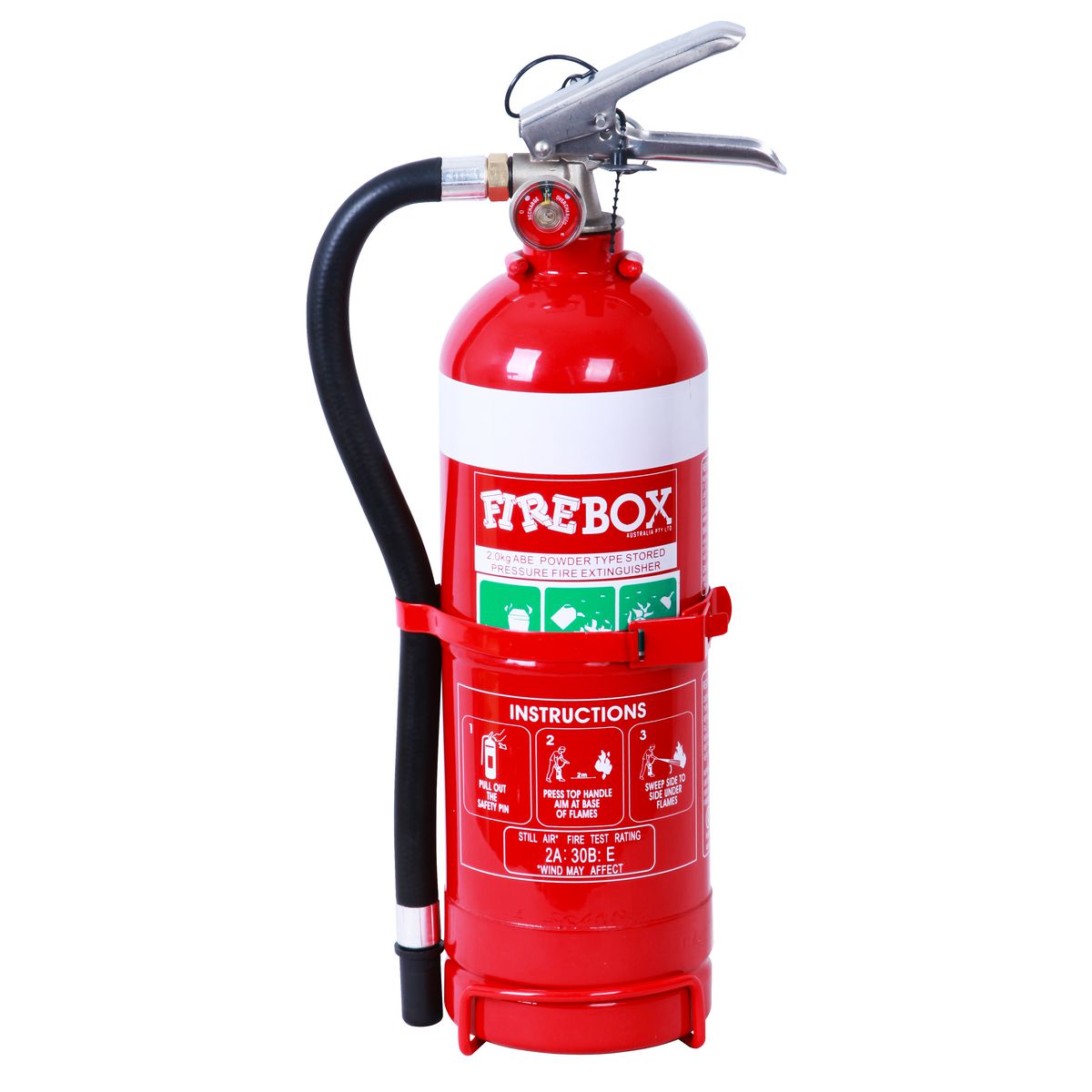 Firebox Fire Extinguisher Dry Chemical Powder ABE 2kg FB20ABE