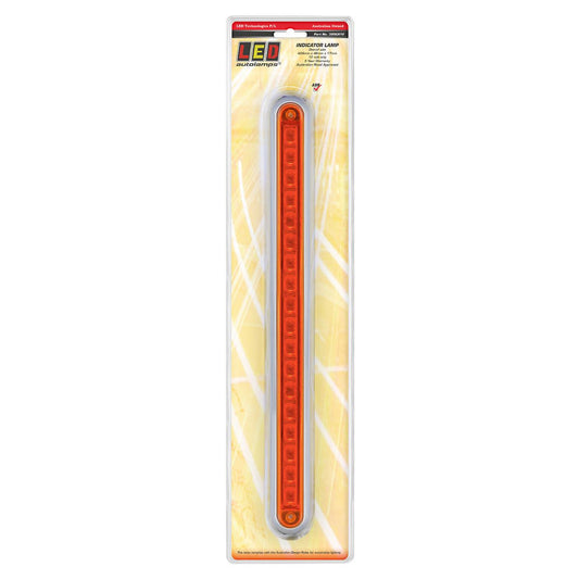 LED Autolamps Indicator Strip Lamp with Chrome Bracket 380 x 22mm 12V 380CA12