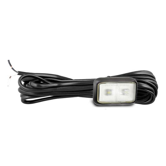 LED Autolamps Front Marker with 3m Cable White 58x35x21mm 10-30V 58WM3