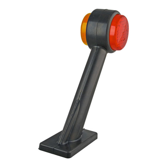 LED Autolamps Side Marker Stalk Lamp R/H Red/Amber Square 12-24V 1004R