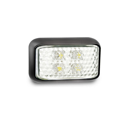 LED Autolamps Front Marker with 2m Cable White 58x35x19mm 10-30V 35WMB