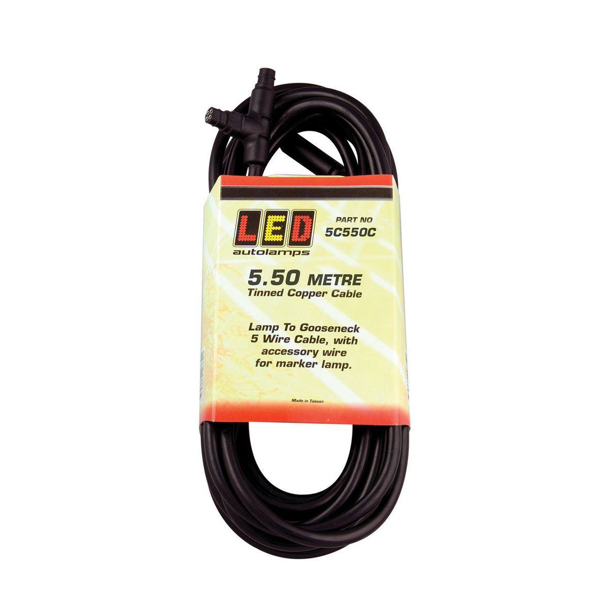 LED Autolamps Plugin Trailer Lamp to Gooseneck Cables 5.5m 5C550C