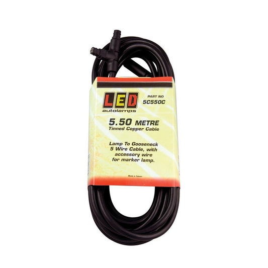LED Autolamps Plugin Trailer Lamp to Gooseneck Cables 5.5m 5C550C