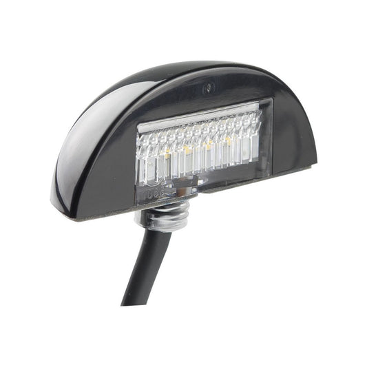 LED Autolamps Licence Plate Lamp with Black Base 60x22x32mm 12-24V 60BLMB