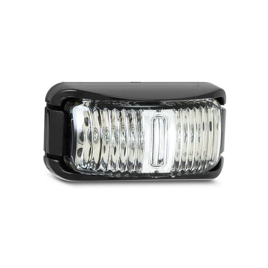 LED Autolamps Front Marker with Black Base White 74x38x35mm Multi-volt 10 of Box 42WMB
