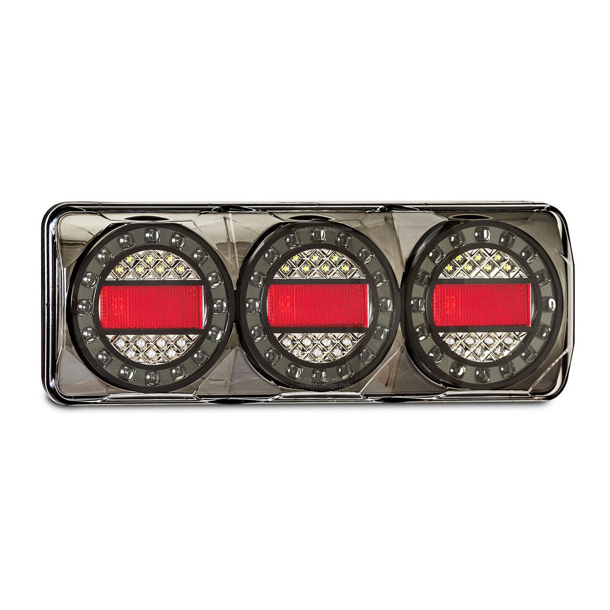 LED Autolamps Stop/Tail/Indicator/Reflector LED Maxilamp Light 3 Lamp Combination 12-24V MAXILAMPC3XR
