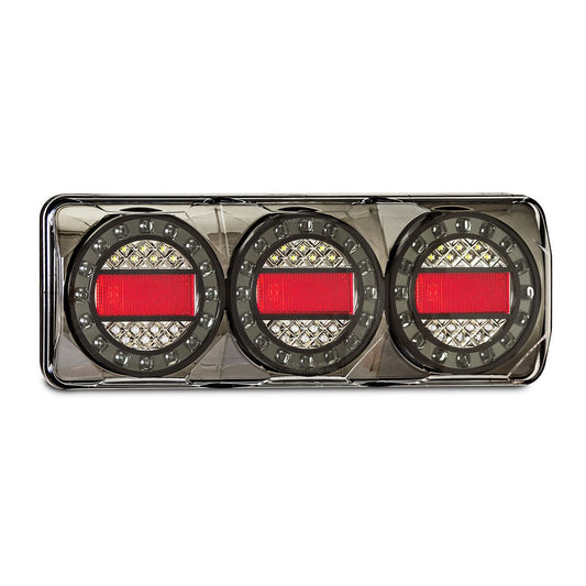 LED Autolamps Stop/Tail/Indicator/Reflector LED Maxilamp Light 3 Lamp Combination 12-24V MAXILAMPC3XR