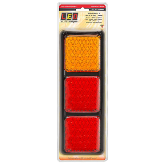 LED Autolamps Stop/Tail/Indicator LED Light 12/24V 20cm Cable Blister Pack 282ARRM
