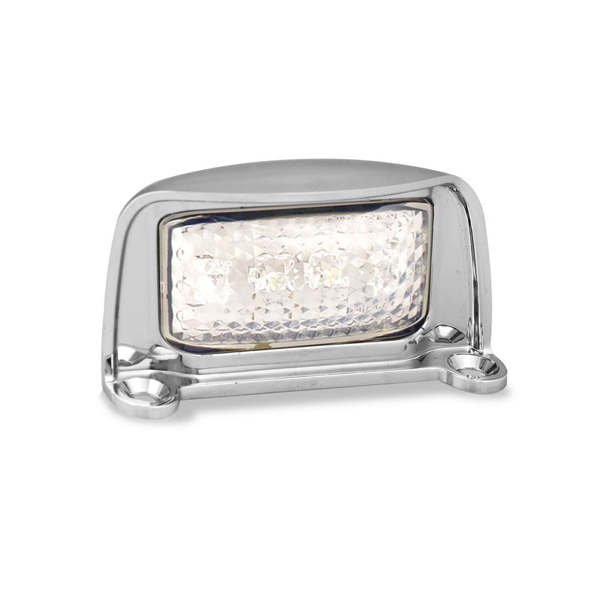 LED Autolamps Licence Plate Lamp with Chrome Bracket and 40CM Cable 76x41x27mm 12-24V 35CLMB