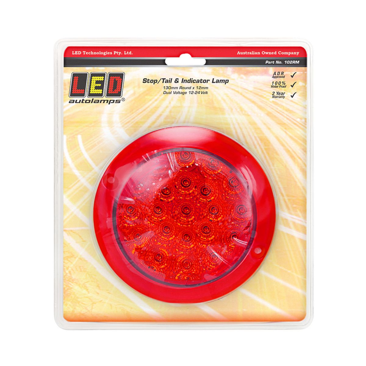 LED Autolamps Led Rear Red 12V B;Ister Stop Light 102RM