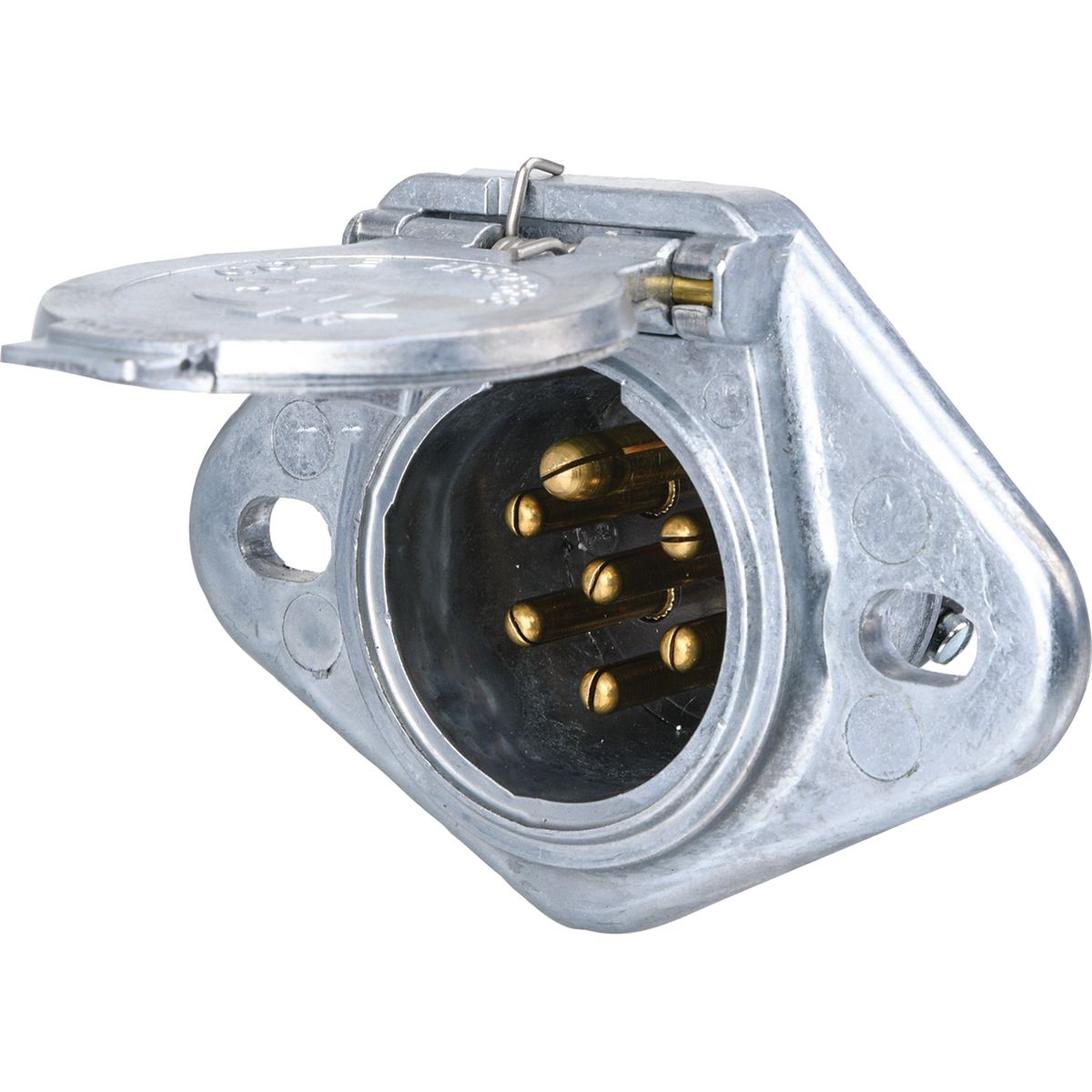 Cole Hersee Trailer Socket 7-Pin Round Small Metal (Box of 1) 12063-01BX