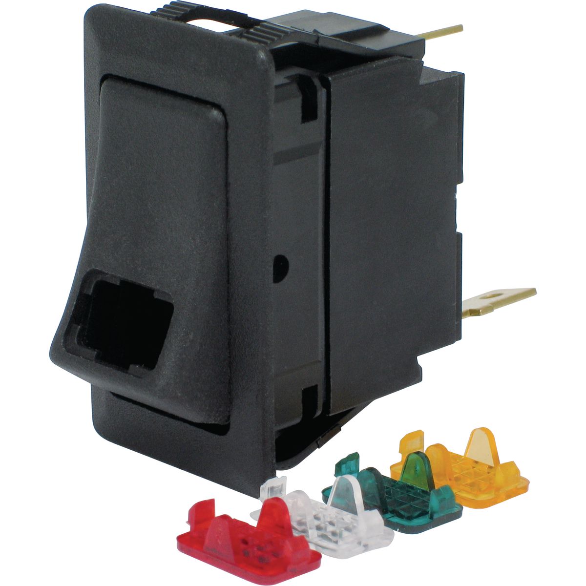 Cole Hersee Rocker Switch On/Off SPST Multi Colour Illum Lens Rated 25A 12V (Pack of 1)58328-100BL