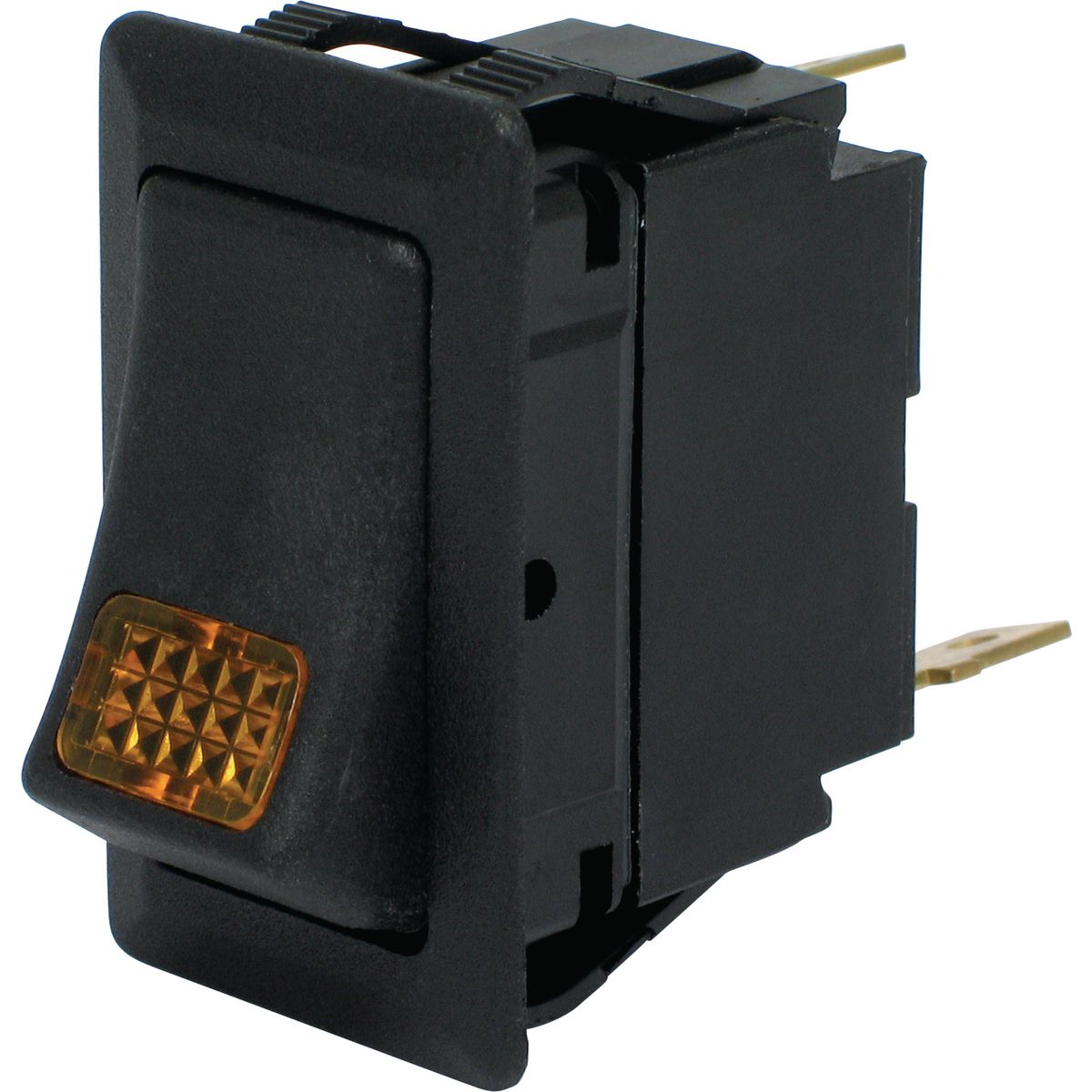 Cole Hersee Rocker Switch On/Off SPST Amber Illum Rated 25A 24V (Pack of 1) 58328-62BL
