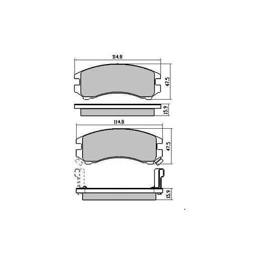 RDA GP Max Brake Pad Set Front RDB1117