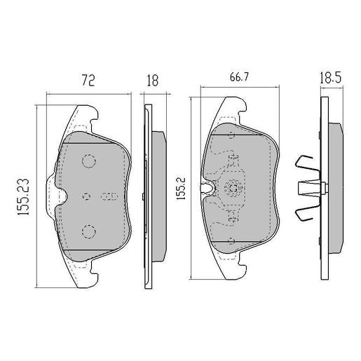 RDA GP Max Brake Pad Set Front RDB2094