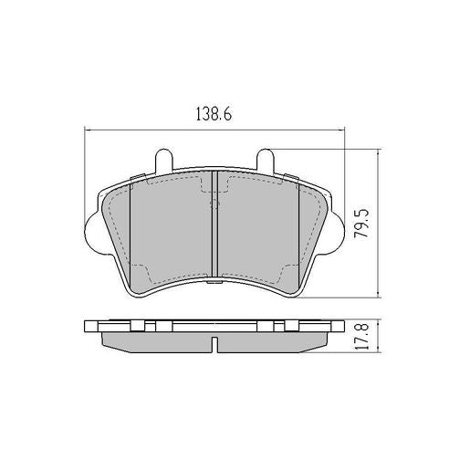RDA GP Max Brake Pad Set Front RDB2107