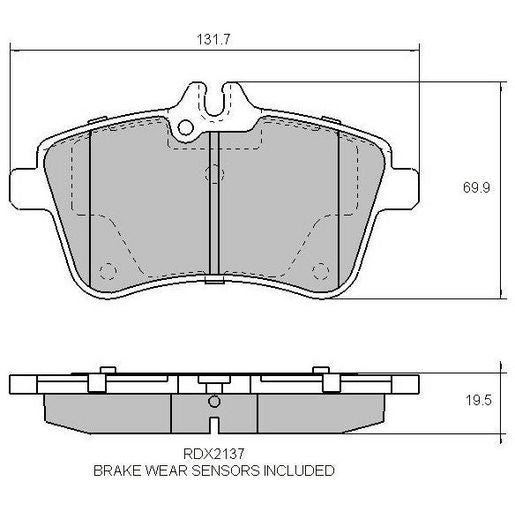 RDA GP Max Brake Pad Set Front RDB2137