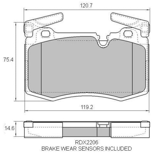 RDA GP Max Brake Pad Set Front RDB2206