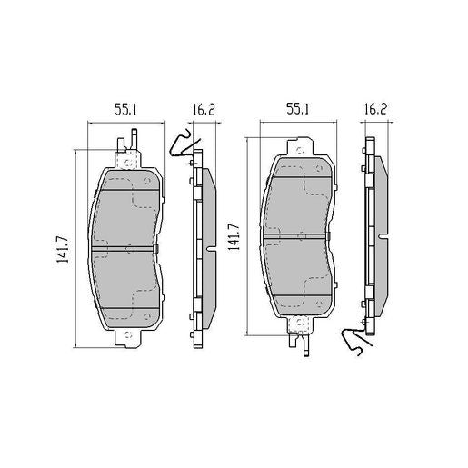 RDA GP Max Brake Pad Set Front RDB2244