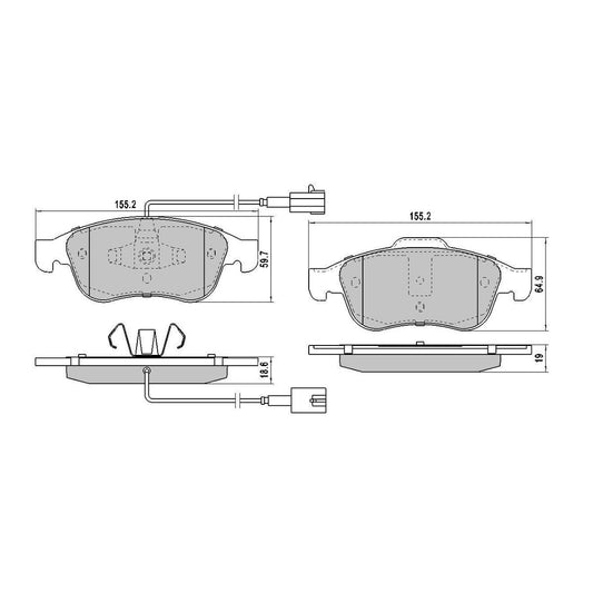 RDA GP Max Brake Pad Set Front RDB2250