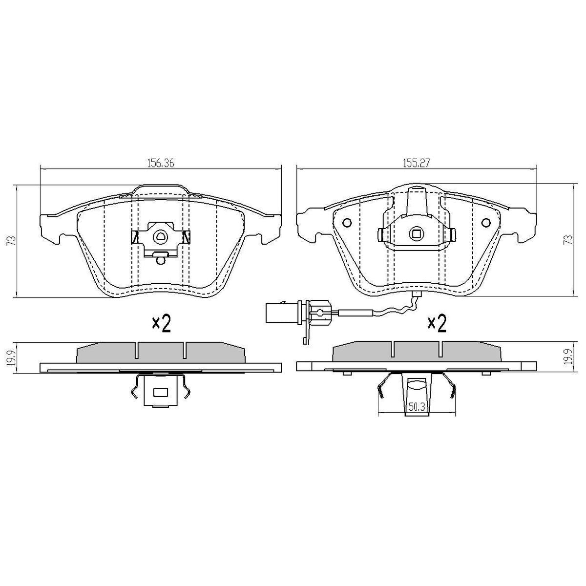 RDA GP Max Brake Pad Set Front RDB2254