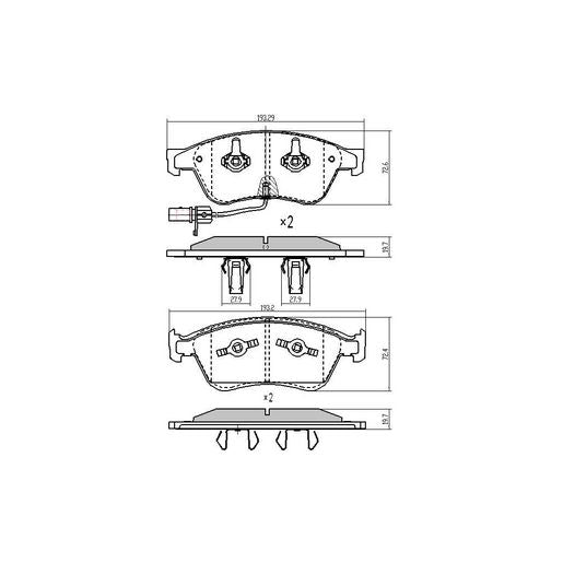 RDA GP Max Brake Pad Set Front RDB2258